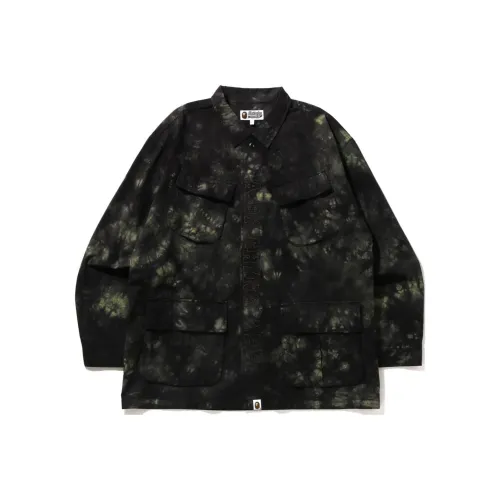 A BATHING APE Tie Dye Army Jungle Fatigue Shirt Jacket