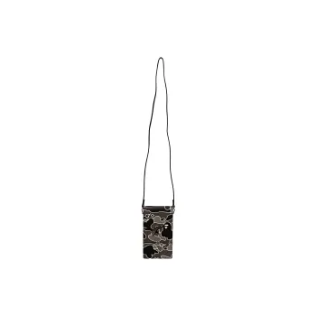 A BATHING APE Microfiber Synthetic Leather Cell Phone Pouch, Crossbody Bag Unisex Black/Pink