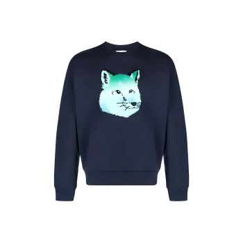 Maison Kitsune Vibrant Fox Head print Sweatshirt