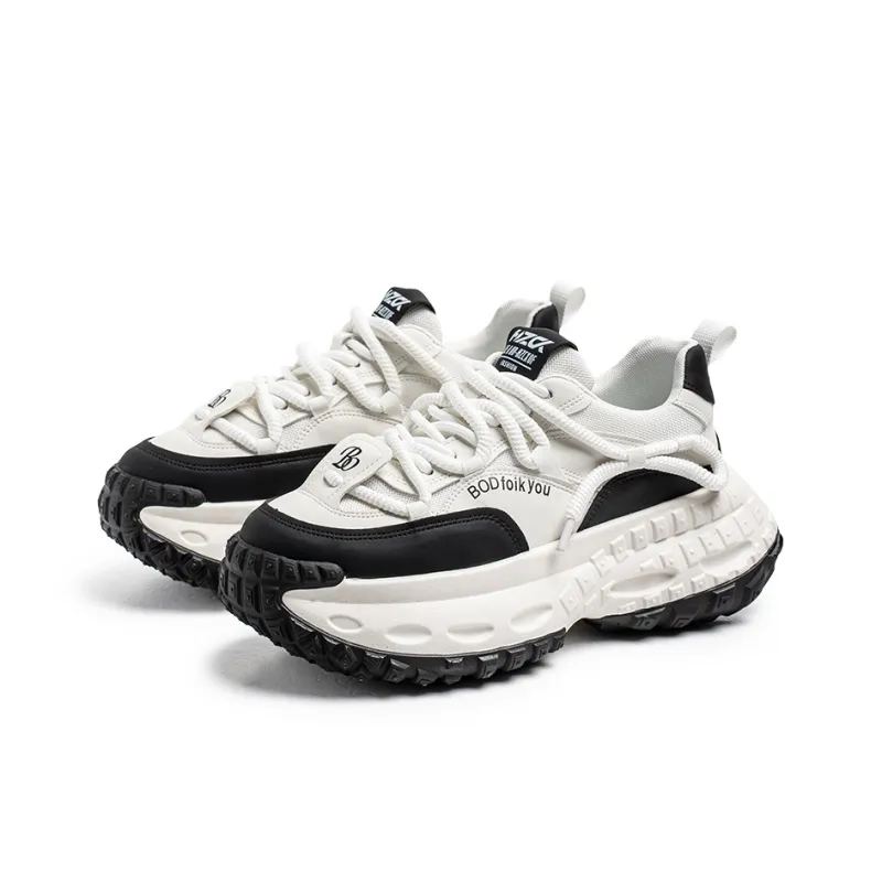 JANECO Slip Resistant, Abrasion Resistant, Breathable Low Top Chunky Sneakers Men's-2