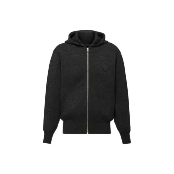 PRADA Cashmere Knitted Zip up Hoodie