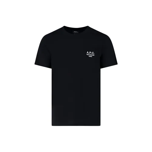 A.P.C 블랙 남성 티셔츠