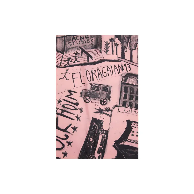 Acne Studios Print Silk Scarf-1
