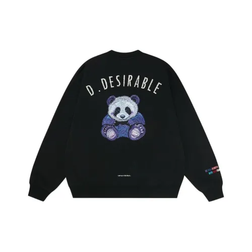 D.Desirable 블랙 남녀공용 맨투맨