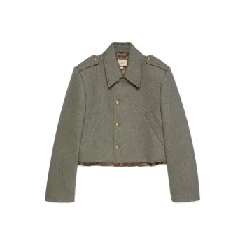 GUCCI Jackets Men Gray