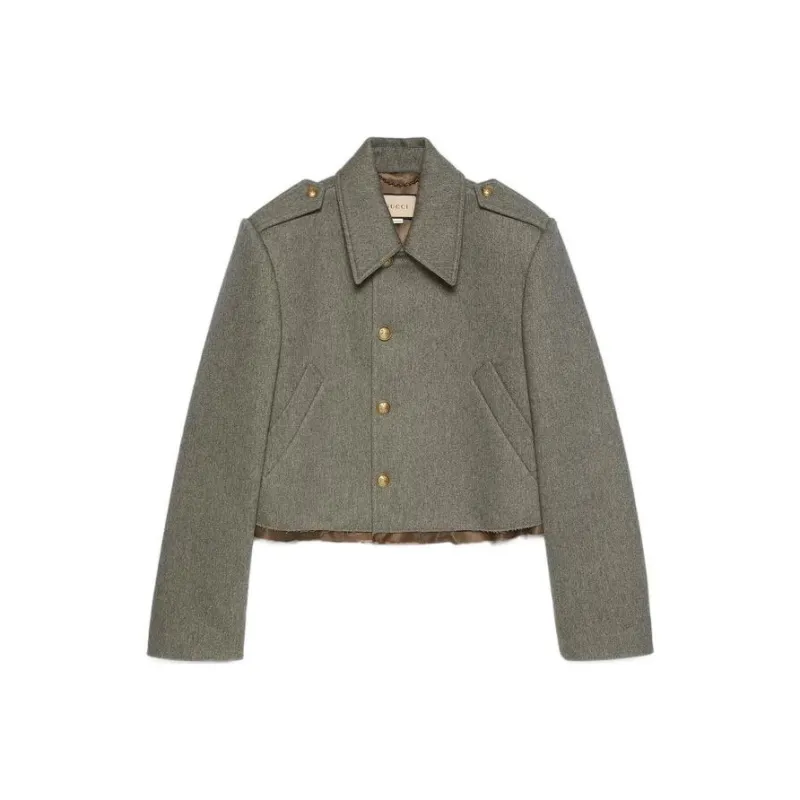 GUCCI Jackets Men Gray-0