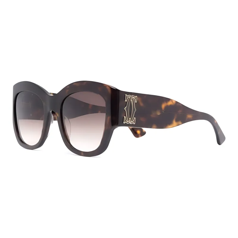CARTIER Eyewear Logo-arm Detail Sunglasses-0