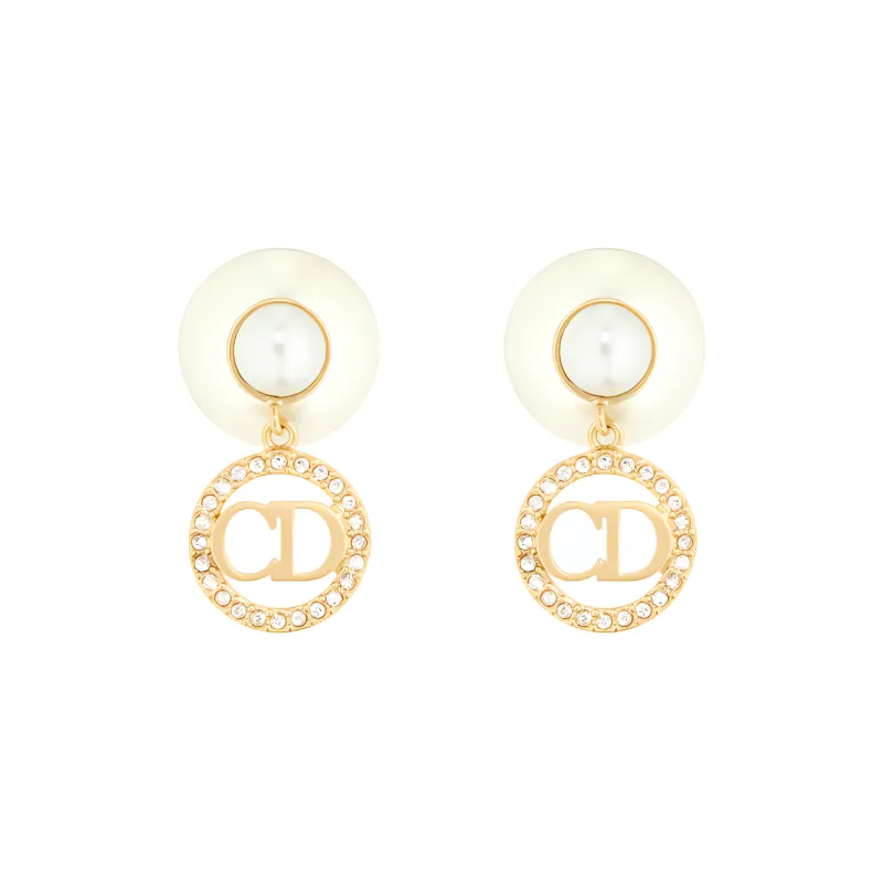DIOR Silver Gray Earrings Women's-1