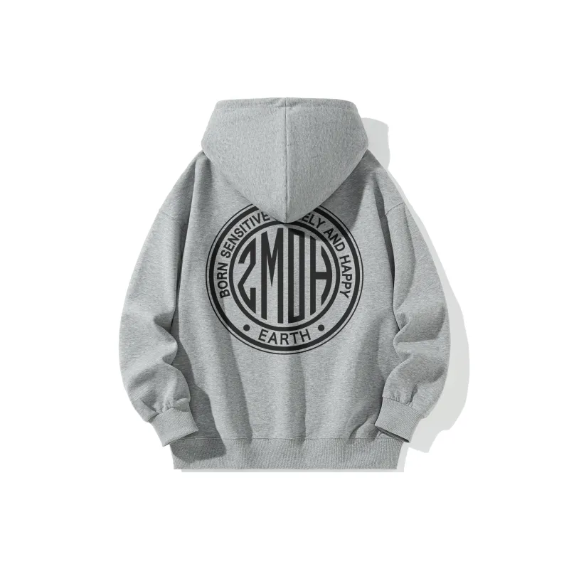 ZMOH Fleece Lined Hoodie Unisex Couple's-31