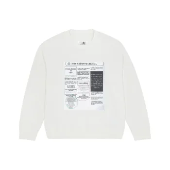 MM6 Maison Margiela Newspaper Print Jersey Sweatshirt