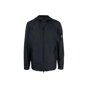 STONE ISLAND Logo Patch Zip Up Jacket