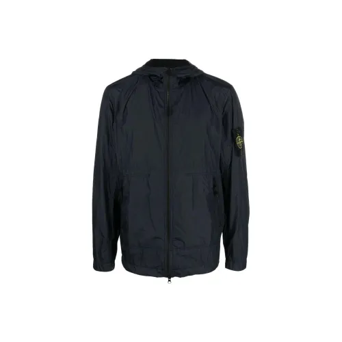 STONE ISLAND Logo Patch Zip Up Jacket