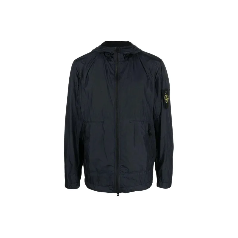 STONE ISLAND Logo Patch Zip Up Jacket-0