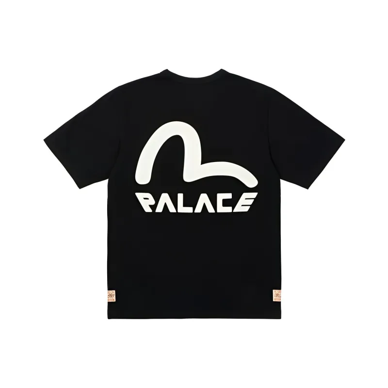 Evisu X PALACE T Shirts Unisex Black-0