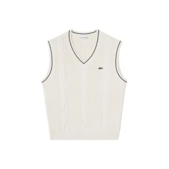LACOSTE Tank Tops Men White