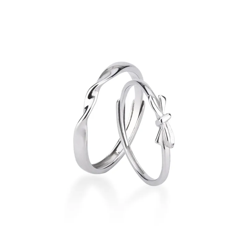 Modern Miracle 999 Fine Silver Ring Pair Unisex-0