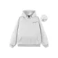 White Gray (Embroidered Black Text) Fleece-Lined
