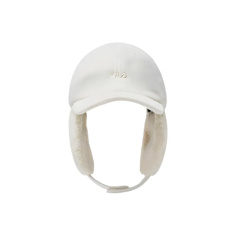 FILA Fur Wool Polyester Trapper Hats Kids' Ecru-2