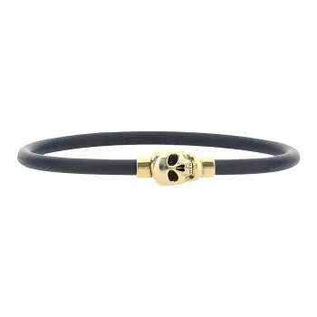 Alexander McQueen Skull Charm Cord Bracelet
