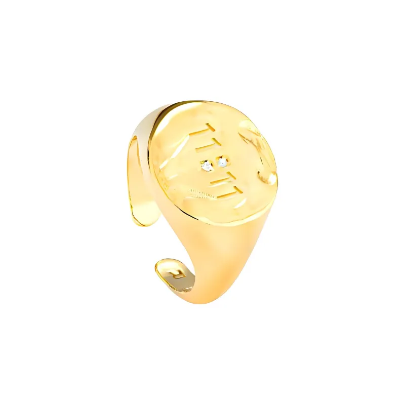 Radiant Sterling Silver With Zircon Rings Women's Gold-0