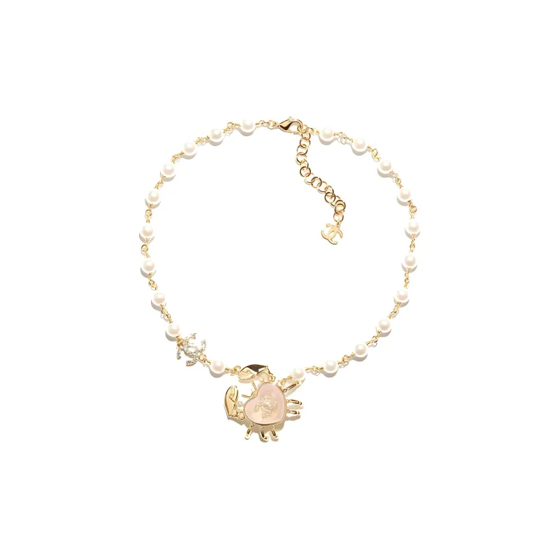 CHANEL Metal Necklaces Women's Gold-1