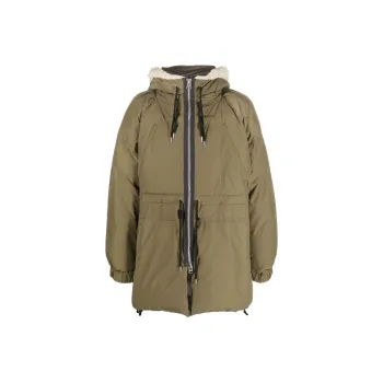 Sacai Zipped Hooded Drawstring Parka