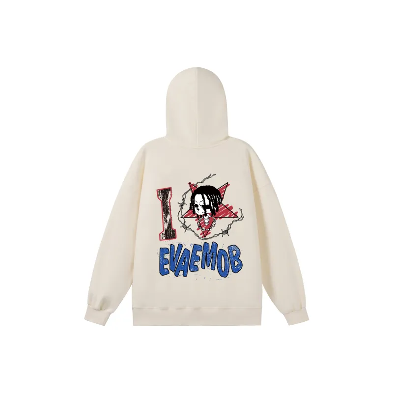 *EVAE+MOB Dreadlocks Model Skull Collection Sweatshirt Unisex-6