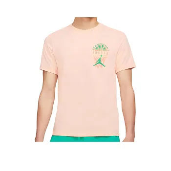 Jordan Set in Sleeve T Shirt Men's Orange Pink