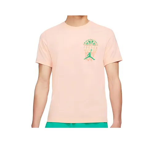Jordan Set in Sleeve T Shirt Men's Orange Pink