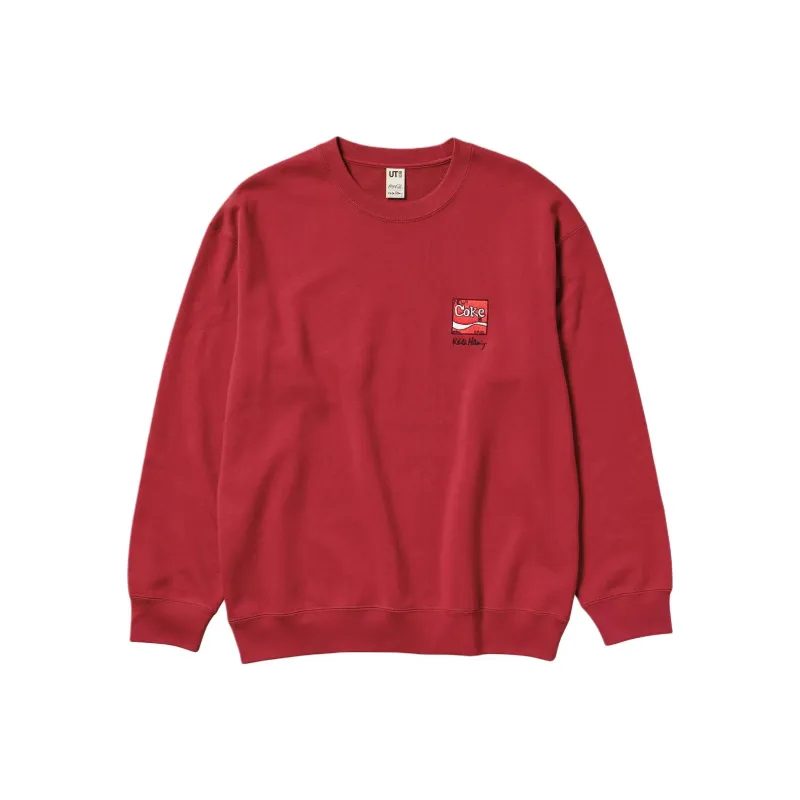 Coca cola X Keith Haring X UNIQLO Keith Haring X Coca Cola Collaboration Sweatshirts Unisex Red-0