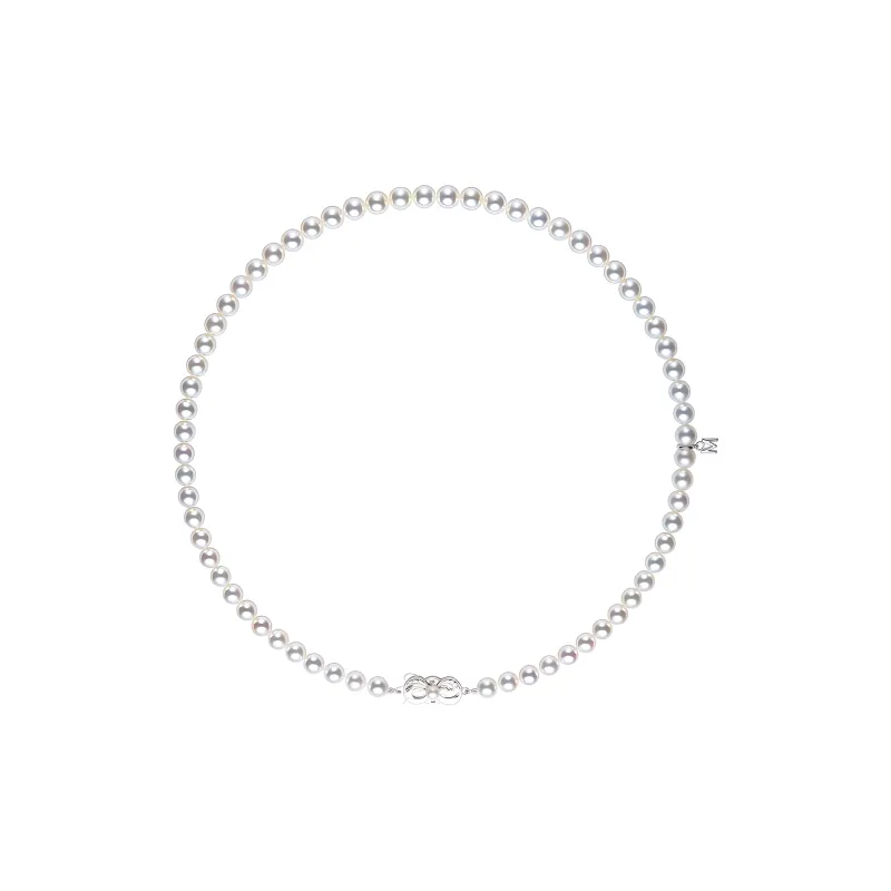 MIKIMOTO 18K White Gold Necklaces Unisex White-1