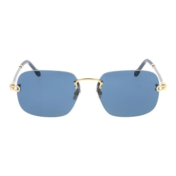 FRED Metal Irregular Shape Sunglasses Unisex Gold/Black