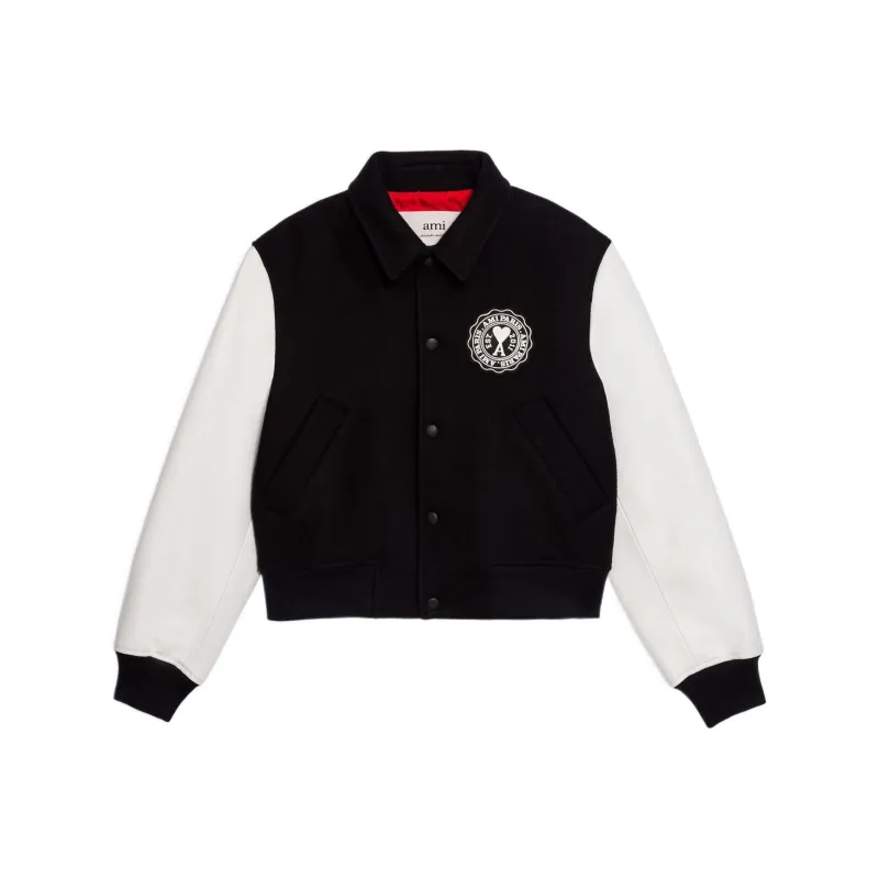 Ami Paris Ami De Coeur Patch Teddy Jacket-0