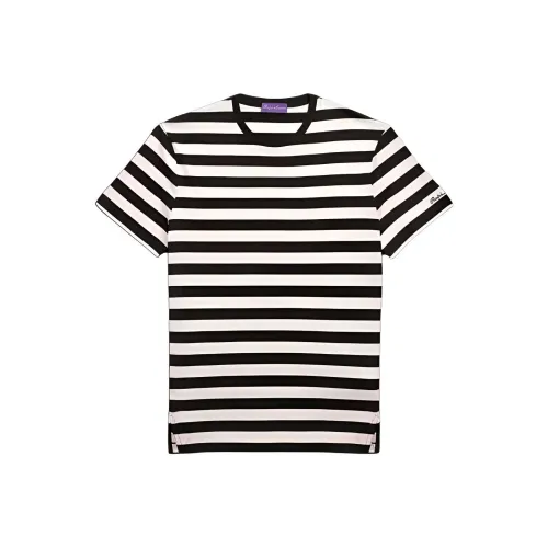 Polo Ralph Lauren Striped Lisle Crewneck T-Shirt T-Shirt Men's Black White