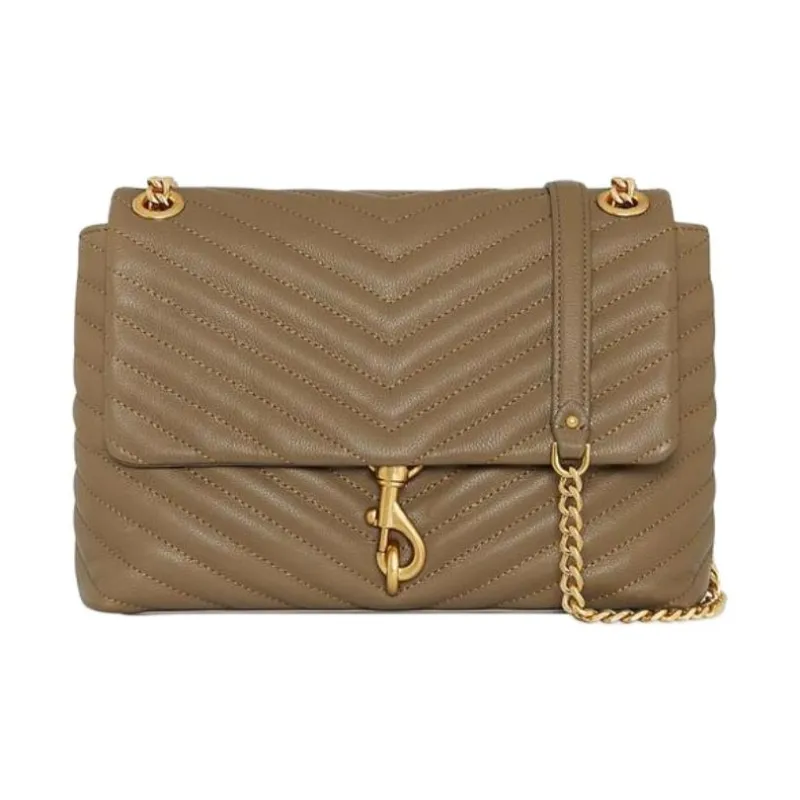 REBECCA MINKOFF Edie Leather Crossbody Bag, Shoulder Bag Women's Brown-0
