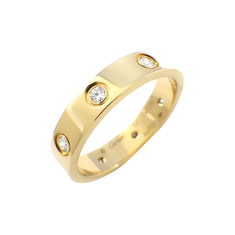CARTIER 18K Gold Diamond Rings Women's Gold-1