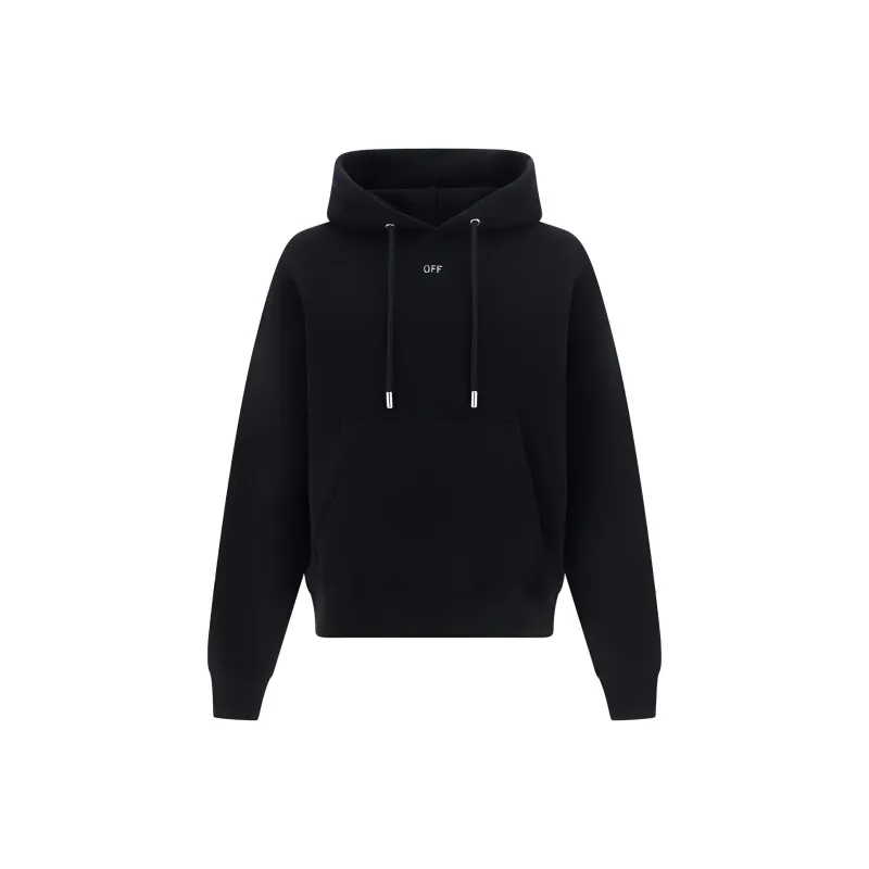 OFF WHITE Logo Printed Drawstring Hoodie-0