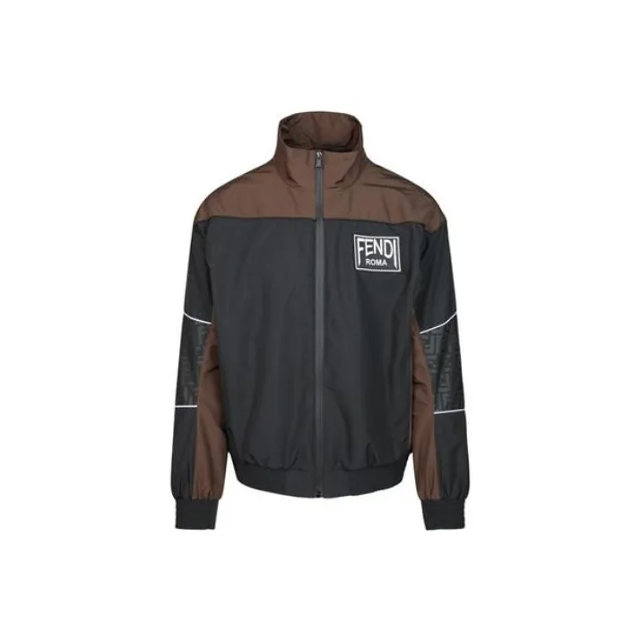 FENDI FW22 Jackets Coats Men's Black-0