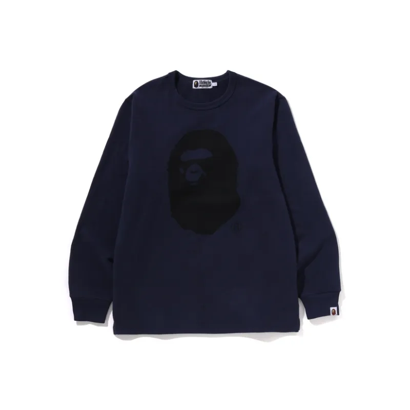 A BATHING APE Head Brushed Cotton Long-Sleeve Tee-5