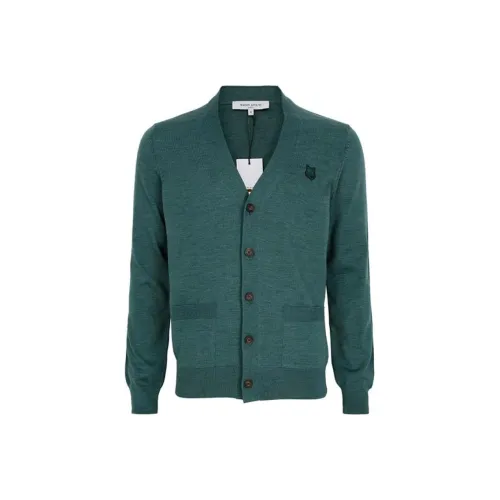 Maison Kitsune Fox Head Patch Knit Cardigan
