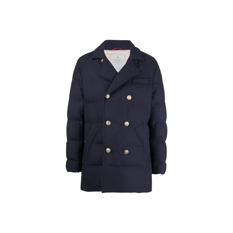 Brunello Cucinelli Jackets & Coats Men's Midnight Blue-0