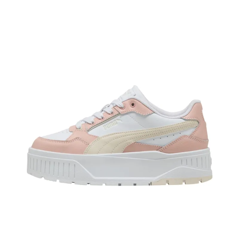 PUMA Karmen II Anti Slip Wear Resistant Low Top Skateboard Shoes Women's White Pink-0