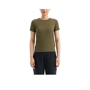 DECATHLON Yoga T Shirt Women's Golden Olive Green
