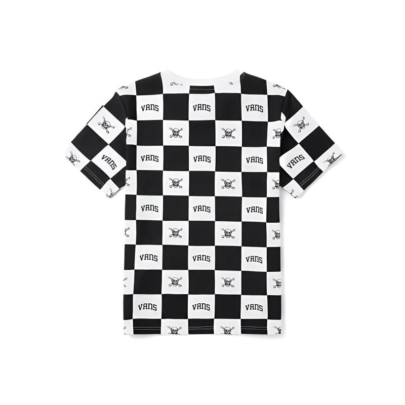 Vans T-Shirt Unisex Black White Plaid-0