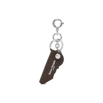 Maison Margiela Calfskin, Leather, Viscose Keychains Unisex Brown