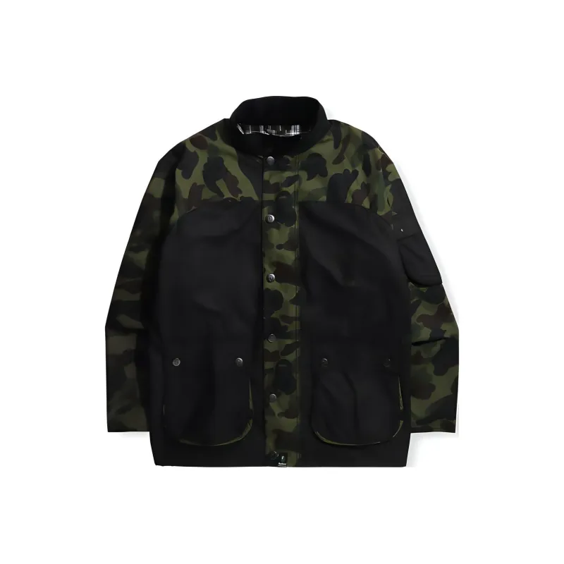 A BATHING APE X Barbour 1st Camo International Rain Jacket-0