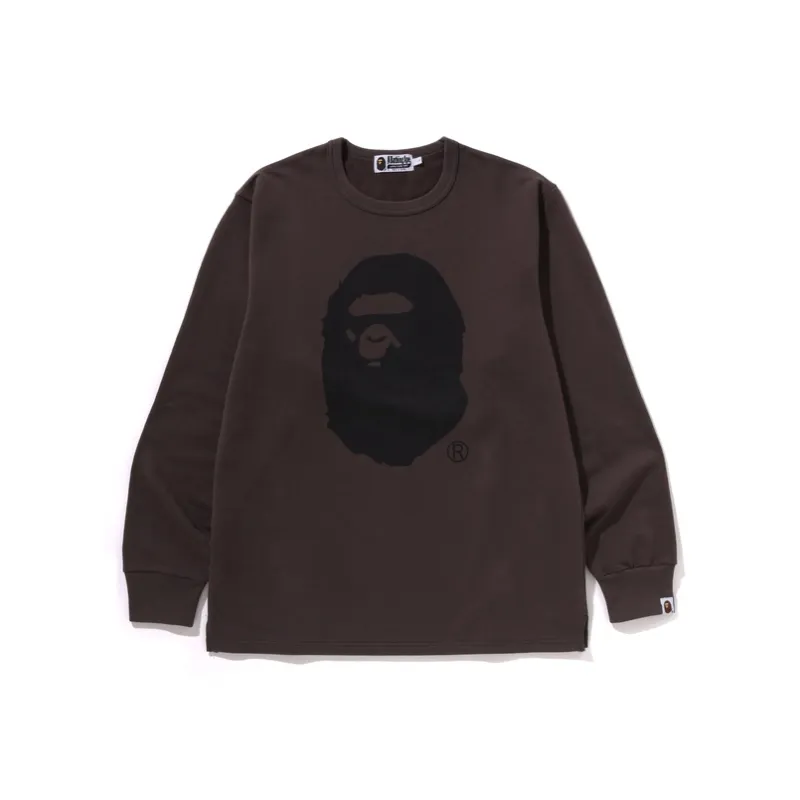 A BATHING APE Head Brushed Cotton Long-Sleeve Tee-3