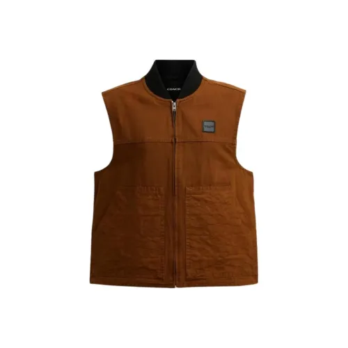 COACH Tank Tops Men Umber
