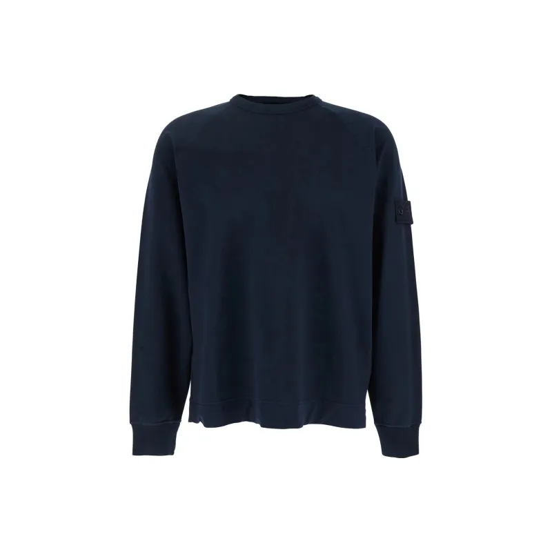 STONE ISLAND Ghost Logo Patch Crewneck Sweatshirt-0