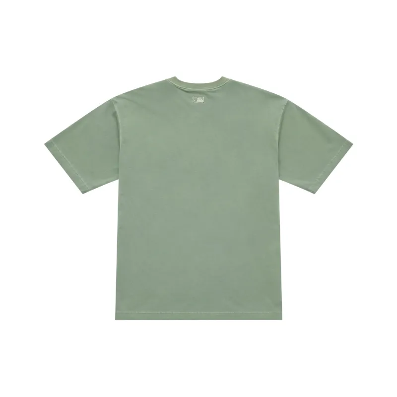 MLB Preppy Style Collection Basic Boston Red Sox SS25 T Shirt Unisex Khaki-1